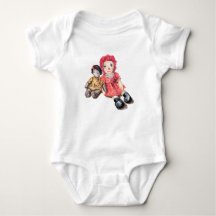 Baby Bodysuit Onsie with Rag Dolls