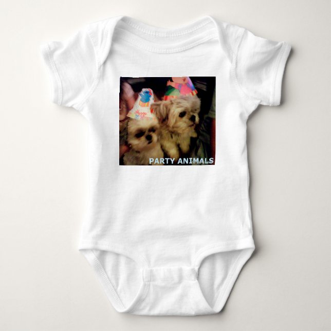 Baby Bodysuit Party Animals by HAS (Front)