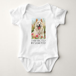 Baby Bodysuit – Pawtected by Samoyed Bodysuit Gift