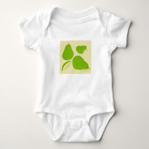 Baby Bodysuit Tee with Green Pear Design