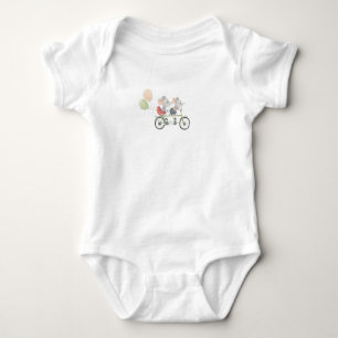 Baby Bodysuit - Two Mice On A Bicycle