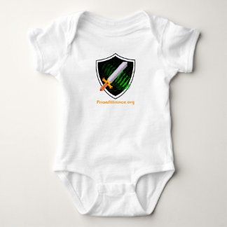 Baby bodysuit (white) with Prion Alliance logo
