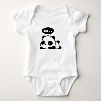 baby bodysuit with a cute sleepy panda
