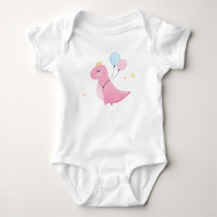 Baby bodysuit with children's motifs pink