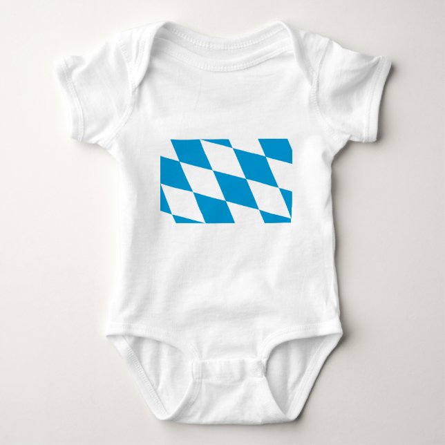 Baby bodysuit with flag of Bavaria (Front)