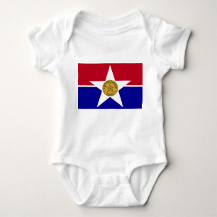 Baby bodysuit with flag of Dallas, USA