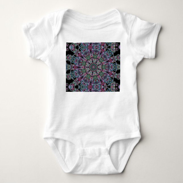 Baby bodysuit with mandala 2 (Front)