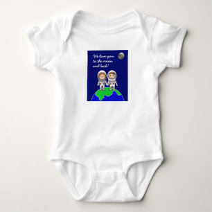 Baby bodysuit with parent astronauts by Jo Images