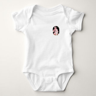 🐰 Baby Bodysuit with Small Pink Bunny