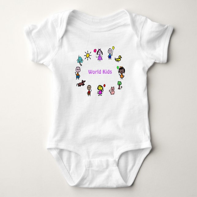 Baby Bodysuit World Kids  (Front)