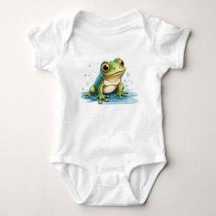 Baby bodysuits funny frog