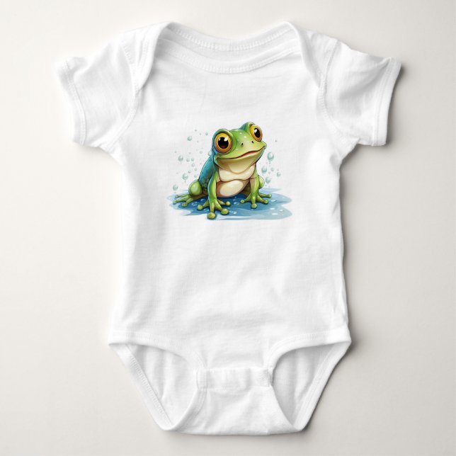 Baby bodysuits funny frog (Front)