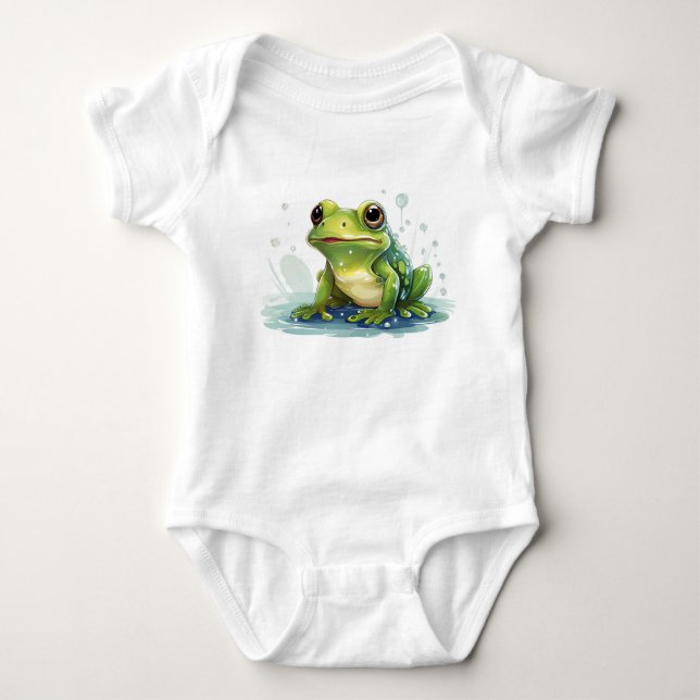 Baby bodysuits funny frog (Front)