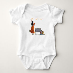 Baby bodysuits mummy loves you.