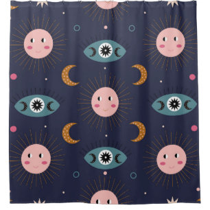 Baby boho, hippie chic pattern. shower curtain