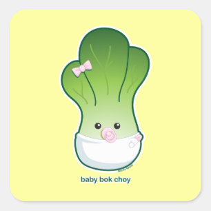 Baby Bok Choy Square Sticker