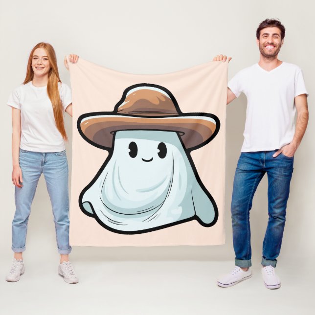 Baby Boo Cowboy Ghost Halloween Collection Fleece Blanket (In Situ)
