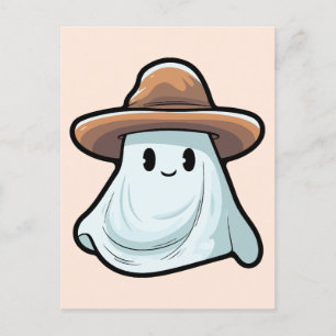 Baby Boo Cowboy Ghost Halloween Collection Holiday Postcard