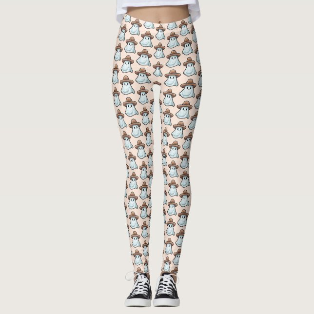 Baby Boo Cowboy Ghost Halloween Collection Leggings (Front)