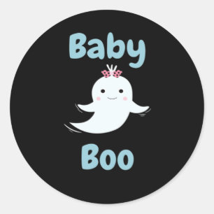 Baby Boo Cute Halloween Kids Or Couples Gift Classic Round Sticker