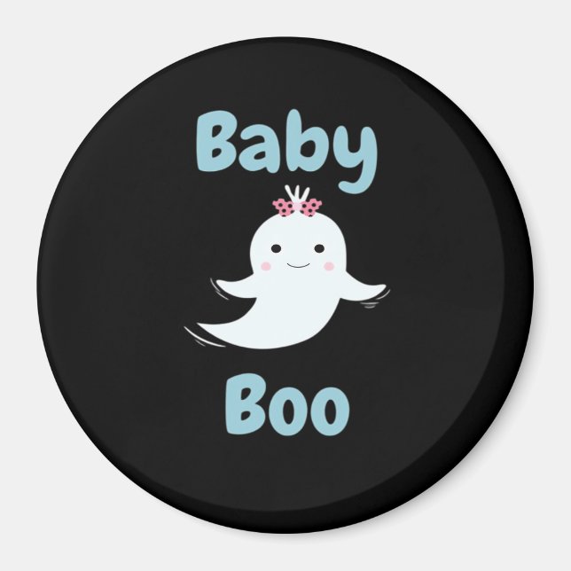 Baby Boo Cute Halloween Kids Or Couples Gift Magnet (Front)