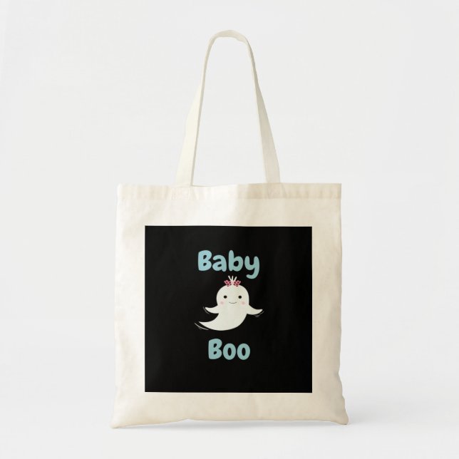 Baby Boo Cute Halloween Kids Or Couples Gift Tote Bag (Front)