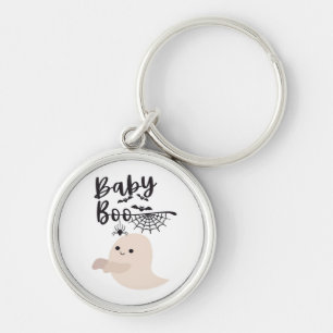 Baby Boo Cute Halloween Print Vintage Style Key Ring