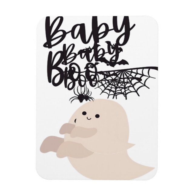 Baby Boo Cute Halloween Print Vintage Style Magnet (Vertical)