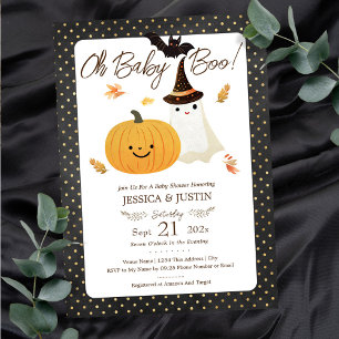 Baby Boo Fall Halloween Baby Shower Invitation