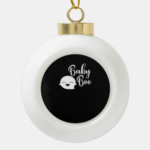 Baby Boo Halloween  Ceramic Ball Christmas Ornament