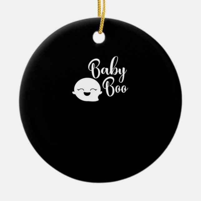 Baby Boo Halloween  Ceramic Tree Decoration (Front)