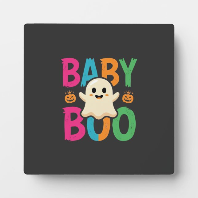 Baby Boo Halloween Ghost Design_1 Plaque (Front)