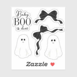 Baby Boo is Due Halloween Shower Accent Stickers