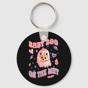 Baby Boo On The Way Halloween Pregnancy Announceme Key Ring