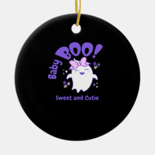 Baby Boo! Sweet And Toddler Halloween Design Ceramic Tree Decoration