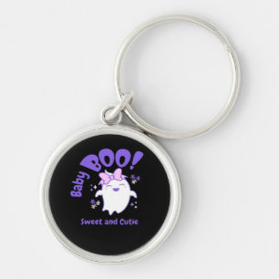 Baby Boo! Sweet And Toddler Halloween Design Key Ring