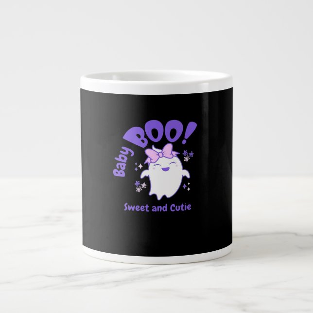 Baby Boo! Sweet And Toddler Halloween Design Large Coffee Mug (Front)