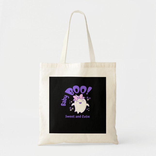 Baby Boo! Sweet And Toddler Halloween Design Tote Bag (Front)