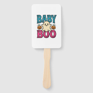 Baby Boo Vintage Halloween Ghost Shirt Design_1 Hand Fan