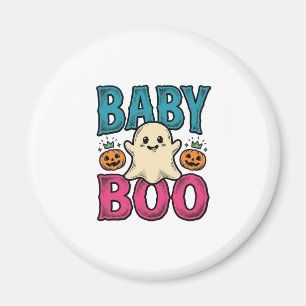 Baby Boo Vintage Halloween Ghost Shirt Design_1 Magnet