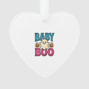 Baby Boo Vintage Halloween Ghost Shirt Design_1 Ornament