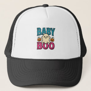 Baby Boo Vintage Halloween Ghost Shirt Design_1 Trucker Hat