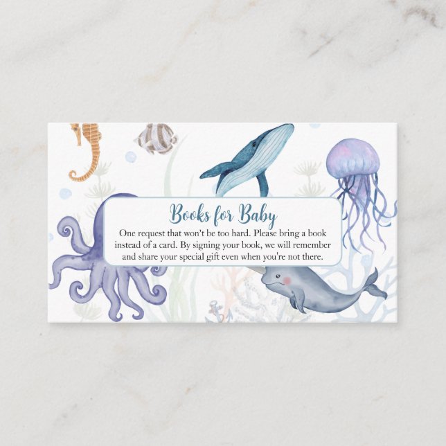 Baby Book Under the Sea  Enclosure Card (Front)