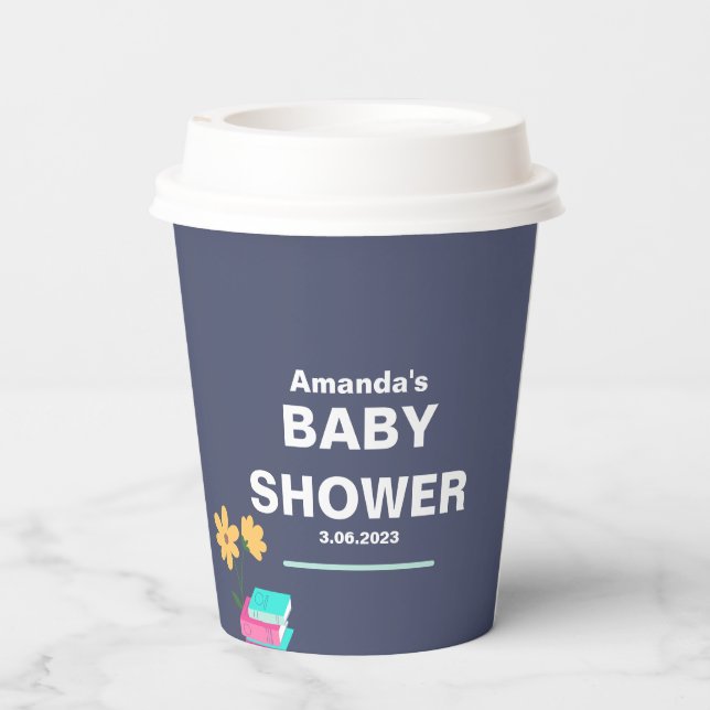 Baby Books Baby Shower Paper Plate Cups (Back)