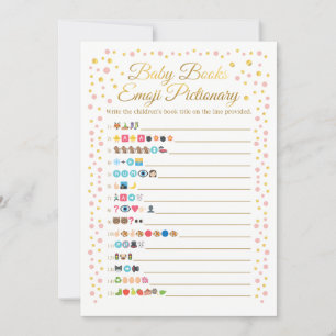 Baby Books Emoji Pictionary Game Pink and Gold
