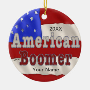 Baby Boomer add your birth year custom ornaments