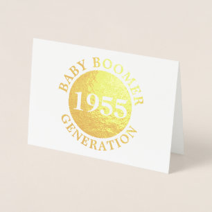 Baby Boomer Generation Customise Year Foil Card