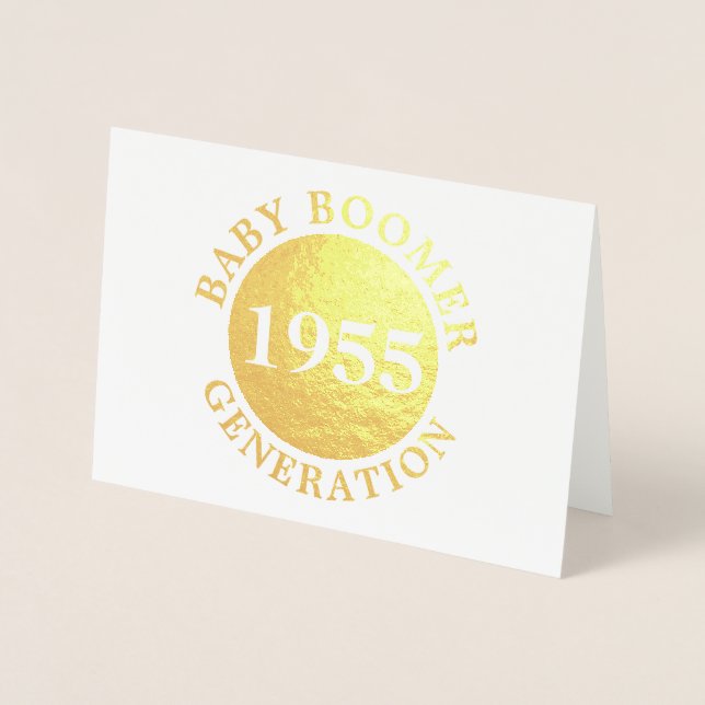 Baby Boomer Generation Customise Year Foil Card (Front)