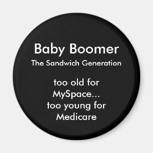 Baby Boomer Magnet - Round