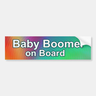 Baby Boomer on Board Car Bumper Sticker